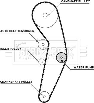 Borg & Beck BTW1000 - Водяний насос + комплект зубчатого ременя autocars.com.ua