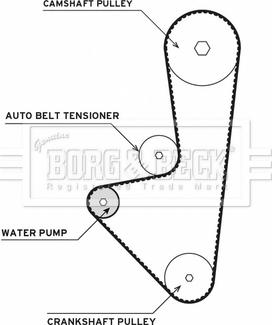 Borg & Beck BTW1015 - Водяной насос + комплект зубчатого ремня autodnr.net