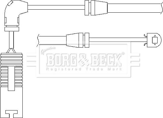 Borg & Beck BWL3012 - Сигнализатор, износ тормозных колодок avtokuzovplus.com.ua