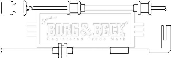 Borg & Beck BWL3013 - Сигнализатор, износ тормозных колодок avtokuzovplus.com.ua