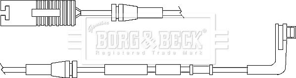Borg & Beck BWL3015 - Сигнализатор, износ тормозных колодок avtokuzovplus.com.ua
