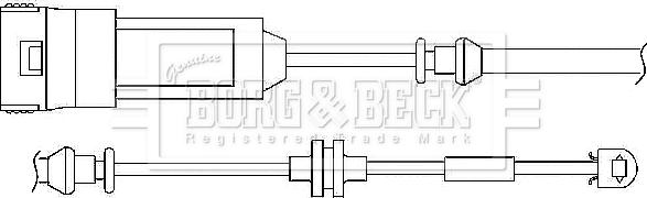 Borg & Beck BWL3016 - Сигнализатор, износ тормозных колодок autodnr.net