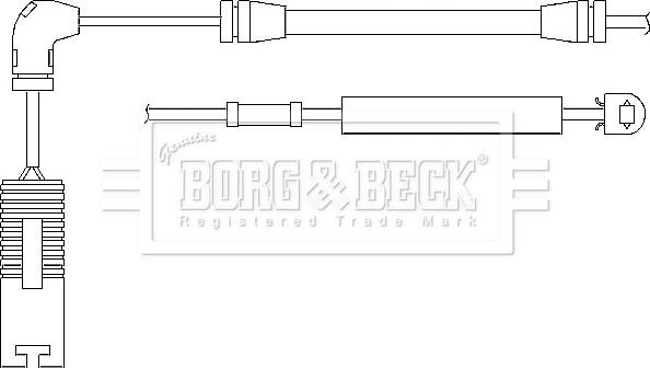 Borg & Beck BWL3019 - Сигнализатор, износ тормозных колодок avtokuzovplus.com.ua