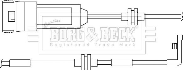 Borg & Beck BWL3022 - Сигналізатор, знос гальмівних колодок autocars.com.ua
