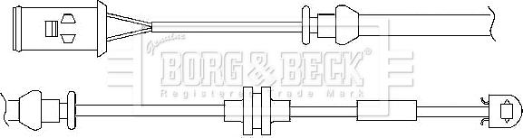 Borg & Beck BWL3024 - Сигнализатор, износ тормозных колодок avtokuzovplus.com.ua