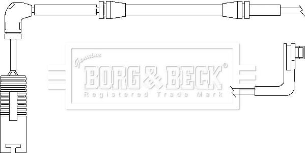 Borg & Beck BWL3025 - Сигнализатор, износ тормозных колодок avtokuzovplus.com.ua