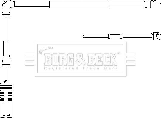 Borg & Beck BWL3026 - Сигналізатор, знос гальмівних колодок autocars.com.ua