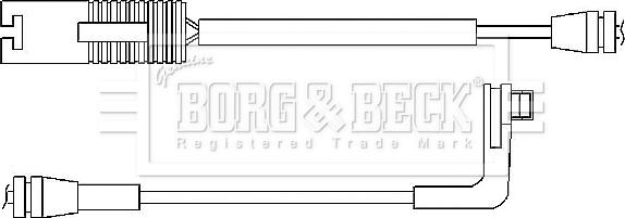 Borg & Beck BWL3032 - Сигнализатор, износ тормозных колодок avtokuzovplus.com.ua