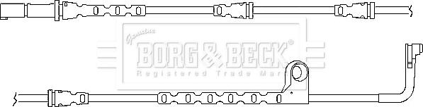 Borg & Beck BWL3033 - Сигналізатор, знос гальмівних колодок autocars.com.ua