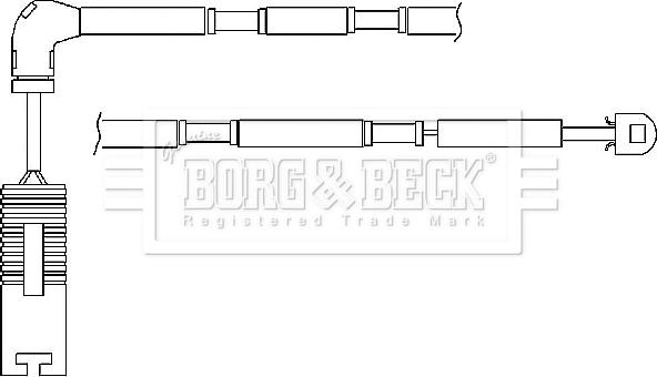 Borg & Beck BWL3036 - Сигнализатор, износ тормозных колодок avtokuzovplus.com.ua