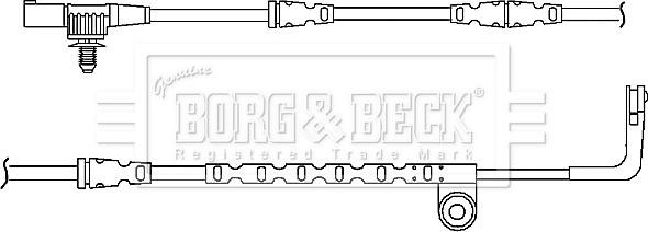 Borg & Beck BWL3040 - Сигнализатор, износ тормозных колодок avtokuzovplus.com.ua