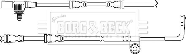 Borg & Beck BWL3041 - Сигнализатор, износ тормозных колодок avtokuzovplus.com.ua