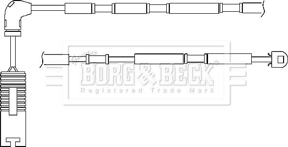 Borg & Beck BWL3043 - Сигнализатор, износ тормозных колодок avtokuzovplus.com.ua