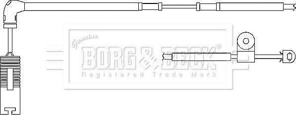 Borg & Beck BWL3044 - Сигналізатор, знос гальмівних колодок autocars.com.ua