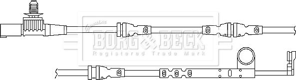 Borg & Beck BWL3045 - Сигнализатор, износ тормозных колодок avtokuzovplus.com.ua