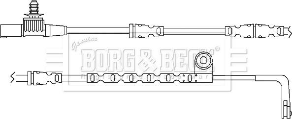 Borg & Beck BWL3046 - Сигнализатор, износ тормозных колодок avtokuzovplus.com.ua