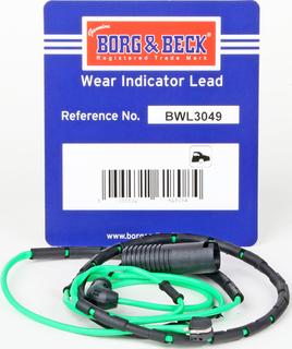 Borg & Beck BWL3049 - Сигнализатор, износ тормозных колодок avtokuzovplus.com.ua