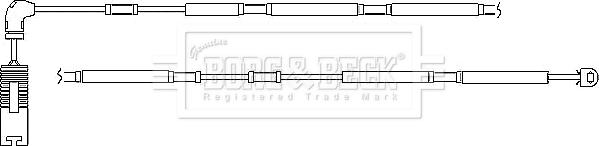 Borg & Beck BWL3049 - Сигналізатор, знос гальмівних колодок autocars.com.ua