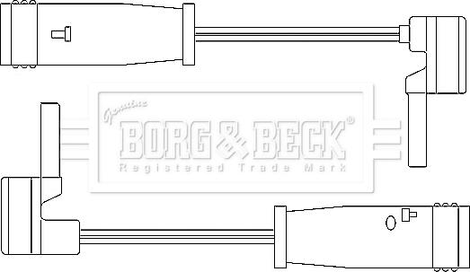 Borg & Beck BWL3050 - Сигналізатор, знос гальмівних колодок autocars.com.ua