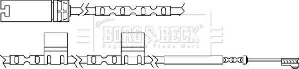 Borg & Beck BWL3053 - Сигналізатор, знос гальмівних колодок autocars.com.ua