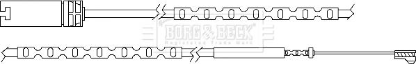 Borg & Beck BWL3055 - Сигналізатор, знос гальмівних колодок autocars.com.ua