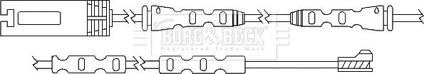 Borg & Beck BWL3058 - Сигналізатор, знос гальмівних колодок autocars.com.ua