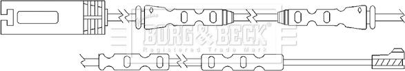 Borg & Beck BWL3096 - Сигнализатор, износ тормозных колодок avtokuzovplus.com.ua