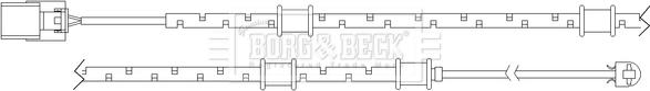 Borg & Beck BWL3097 - Сигнализатор, износ тормозных колодок avtokuzovplus.com.ua
