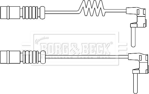 Borg & Beck BWL3103 - Сигнализатор, износ тормозных колодок autodnr.net