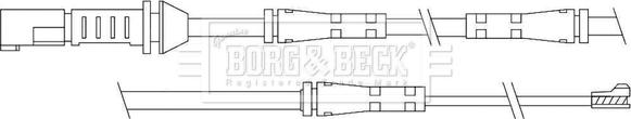 Borg & Beck BWL3110 - Сигналізатор, знос гальмівних колодок autocars.com.ua