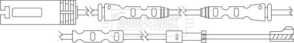 Borg & Beck BWL3114 - Сигналізатор, знос гальмівних колодок autocars.com.ua