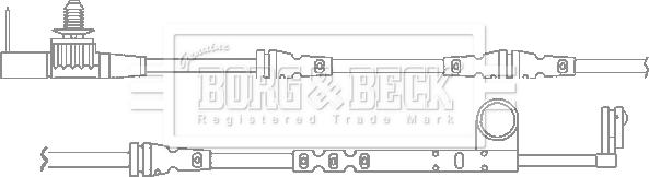Borg & Beck BWL3119 - Сигналізатор, знос гальмівних колодок autocars.com.ua