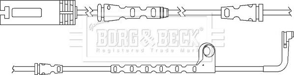 Borg & Beck BWL3122 - Сигнализатор, износ тормозных колодок avtokuzovplus.com.ua