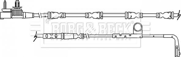 Borg & Beck BWL3149 - Сигналізатор, знос гальмівних колодок autocars.com.ua