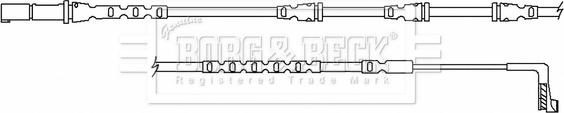 Borg & Beck BWL3157 - Сигнализатор, износ тормозных колодок avtokuzovplus.com.ua