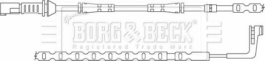 Borg & Beck BWL3159 - Сигнализатор, износ тормозных колодок avtokuzovplus.com.ua