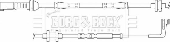 Borg & Beck BWL3160 - Сигналізатор, знос гальмівних колодок autocars.com.ua