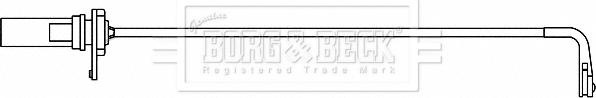 Borg & Beck BWL3163 - Сигнализатор, износ тормозных колодок autodnr.net