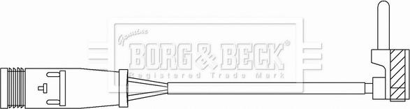 Borg & Beck BWL3165 - Сигналізатор, знос гальмівних колодок autocars.com.ua