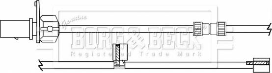 Borg & Beck BWL3169 - Сигналізатор, знос гальмівних колодок autocars.com.ua