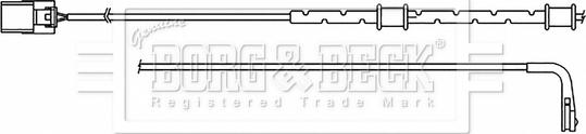 Borg & Beck BWL3181 - Сигналізатор, знос гальмівних колодок autocars.com.ua