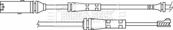 Borg & Beck BWL3193 - Сигналізатор, знос гальмівних колодок autocars.com.ua