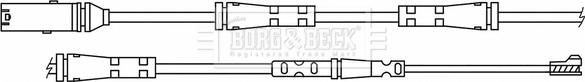 Borg & Beck BWL3196 - Сигналізатор, знос гальмівних колодок autocars.com.ua