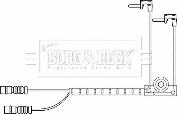 Borg & Beck BWL3197 - Сигналізатор, знос гальмівних колодок autocars.com.ua