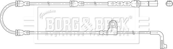 Borg & Beck BWL3206 - Сигналізатор, знос гальмівних колодок autocars.com.ua