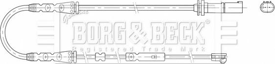 Borg & Beck BWL3209 - Сигналізатор, знос гальмівних колодок autocars.com.ua