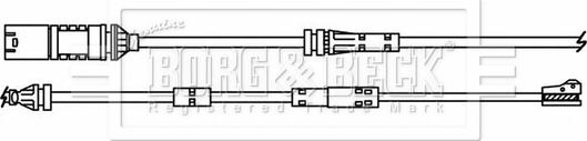 Borg & Beck BWL3216 - Сигналізатор, знос гальмівних колодок autocars.com.ua