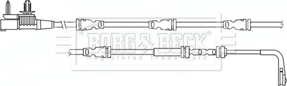 Borg & Beck BWL3225 - Сигналізатор, знос гальмівних колодок autocars.com.ua