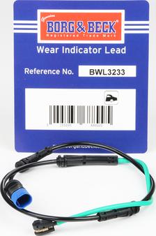 Borg & Beck BWL3233 - Сигнализатор, износ тормозных колодок autodnr.net