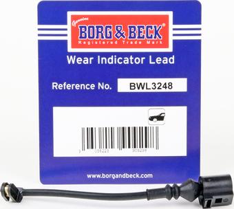 Borg & Beck BWL3248 - Сигнализатор, износ тормозных колодок avtokuzovplus.com.ua